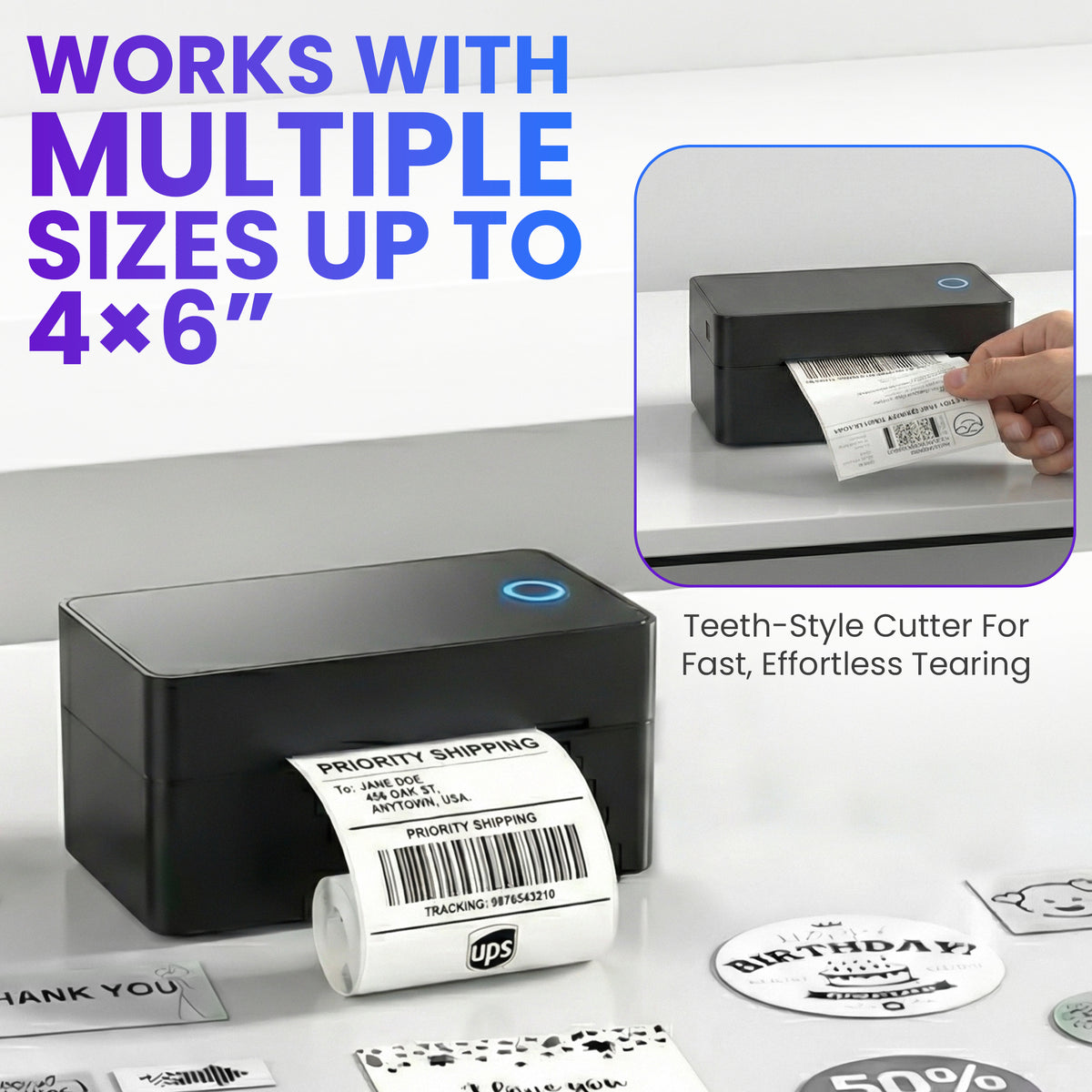 Thermal Printer 4x6 Black