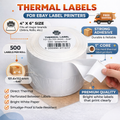 4×6 Thermal Label Rolls – 500 Postage Labels