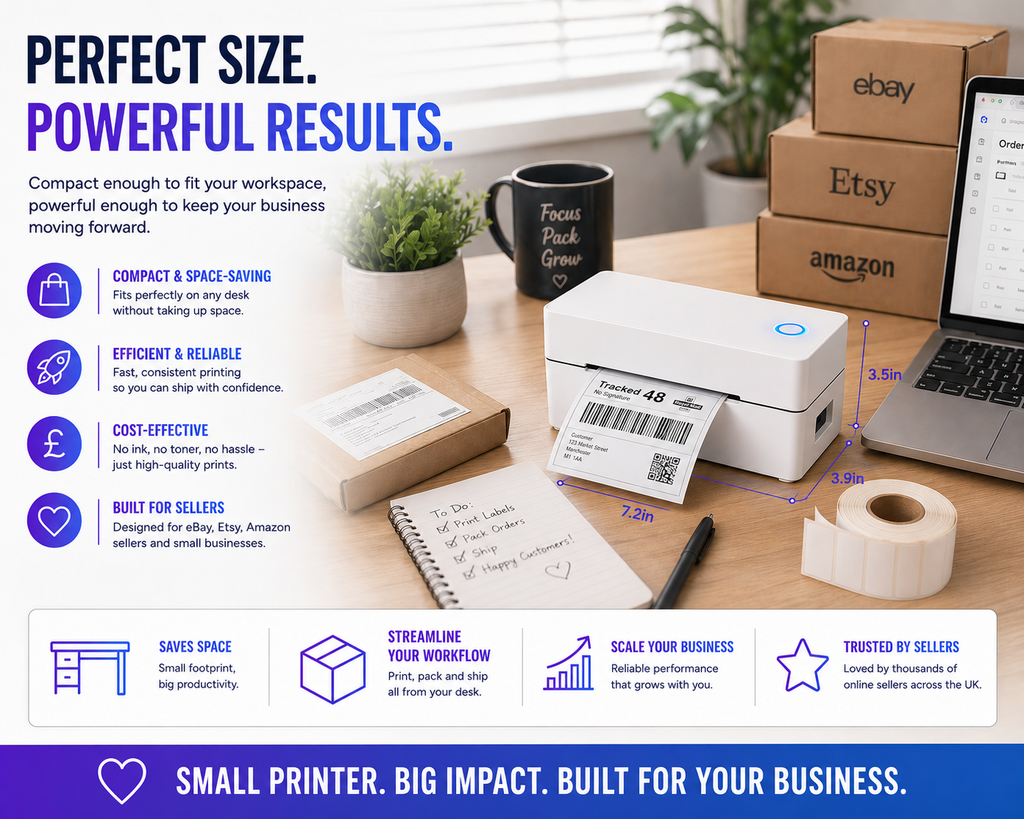 4×6 Thermal Label Printer | Bluetooth Shipping Label Printer |