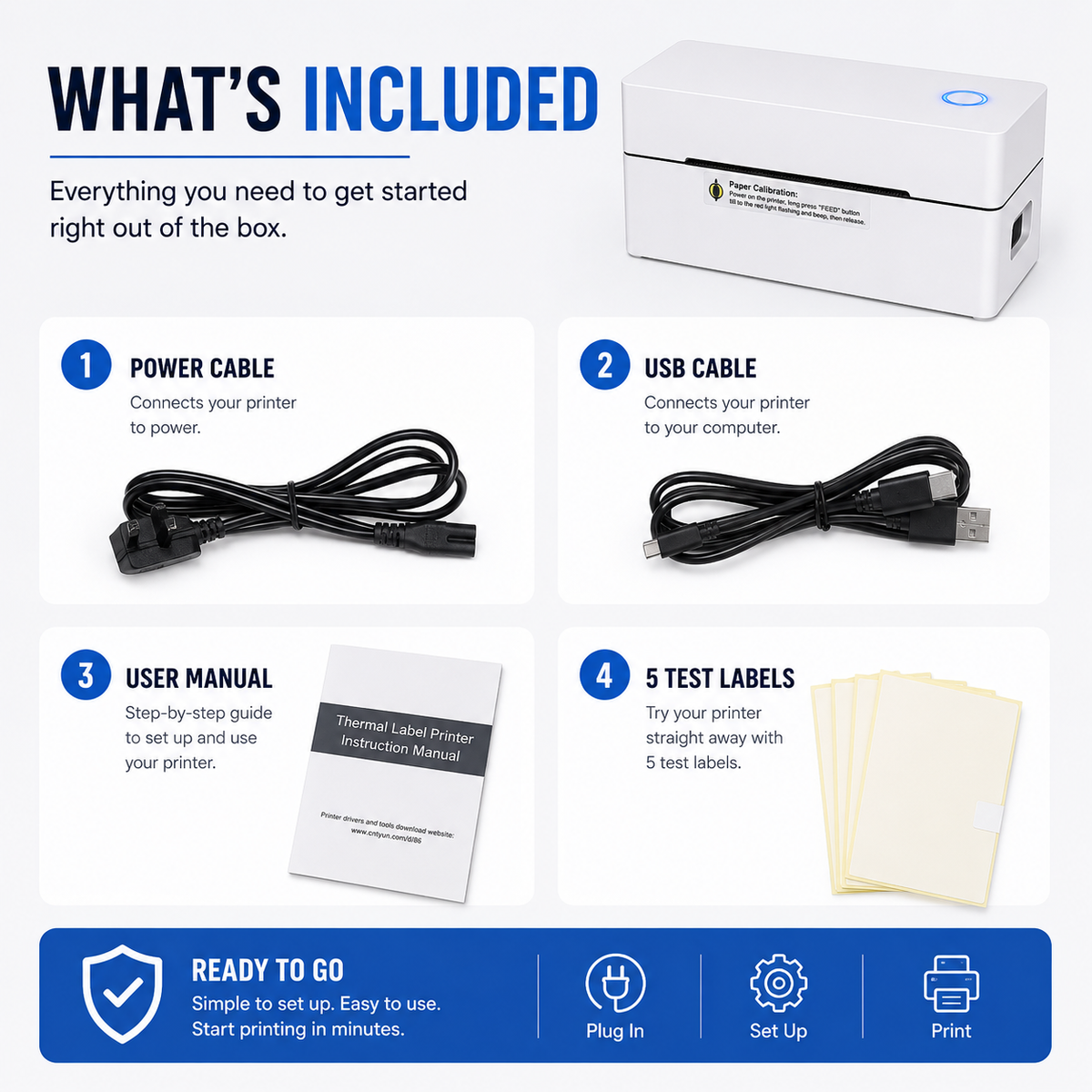 4×6 Thermal Label Printer | Bluetooth Shipping Label Printer |